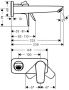 Hansgrohe Talis E ééngreeps wastafelmengkraan afbouwdeel voor wandmontage plaat voorsprong 225 mm en afvoerplug chroom - Thumbnail 2