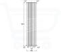 Plieger Antika verticale radiator (400x1800) 1215 Watt Wit - Thumbnail 3