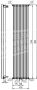 Plieger Antika verticale radiator (400x1800) 1215 Watt Wit - Thumbnail 4