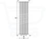 Plieger Antika verticale radiator (500x1800) 1485 Watt Wit - Thumbnail 3