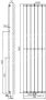 Plieger Cavallino Retto Enkel verticale radiator (450x1800) 910 Watt Wit - Thumbnail 2