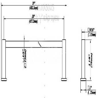 Plieger Cube Handdoekhouder enkel 48.2x7.9x2.5 cm Inox