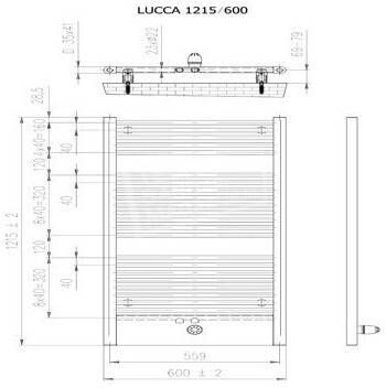 Plieger Lucca handdoekradiator (600x1215) 660 Watt Wit