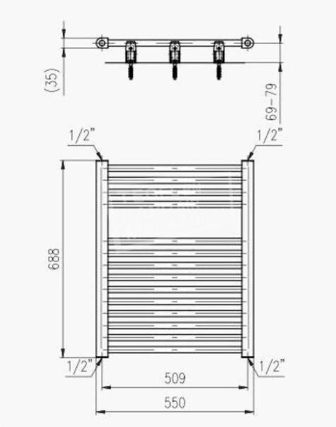 Plieger Palermo handdoekradiator (688x550) 348 Watt Wit