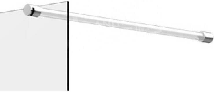 Plieger Panorama Douchewand + Draaideur 100x30x200 cm met Muursteun Vierkant 100 cm Chroom
