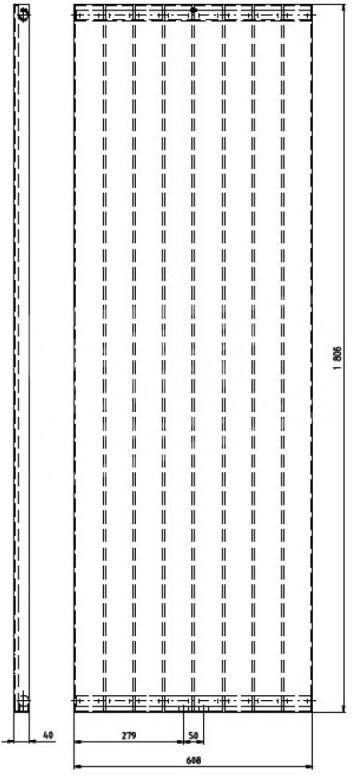 Plieger Perugia verticale radiator (608x1806) 1070 Watt Wit