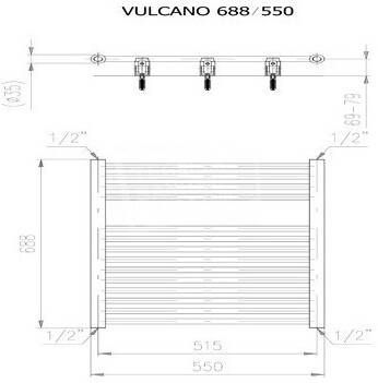 Plieger Vulcano handdoekradiator (550x688) 348 Watt Wit