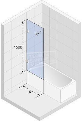 Riho Scandic Soft Q107 (80x150 cm) 8 mm Profielloos 1 delig Helder glas Links