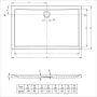 Riho Sion (130x80x4 5 cm) Douchebak Rechthoek Acryl Opbouw - Thumbnail 5