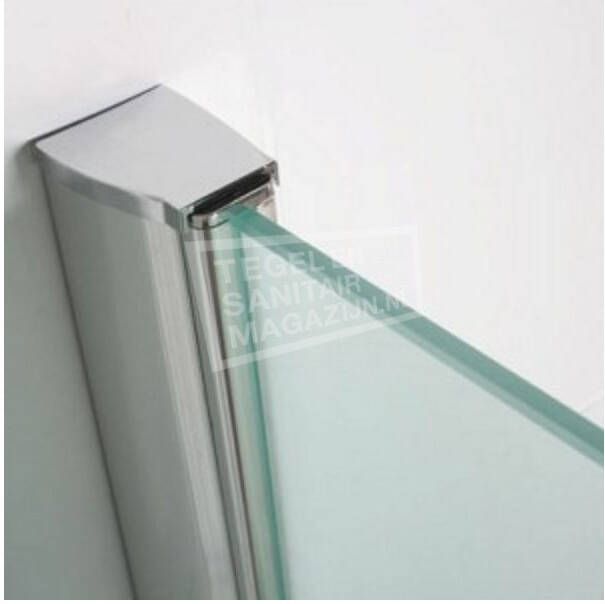 Sanibest Douchewand 120 cm Glas met Muurprofiel 8 mm NANO