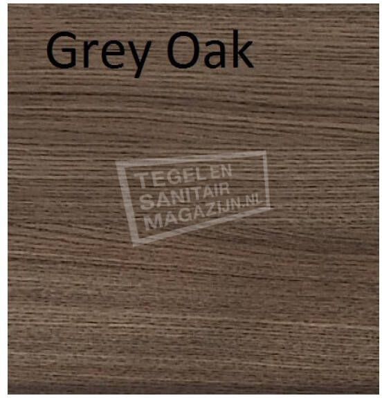 Sanilux Miami 90 cm Badmeubel Grey Oak met 1 lade Softclose 1 kraangat met Spiegel