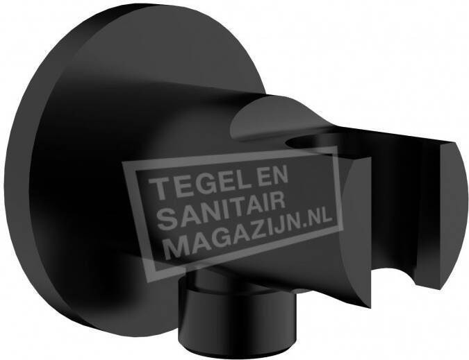 Schulz AKTIE Inbouw regendouche mat zwart met thermostaatkraan en hoofddouche 20 cm rond