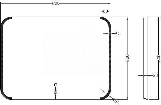 Schulz Brace Dimbare LED Spiegel (80x60 cm)