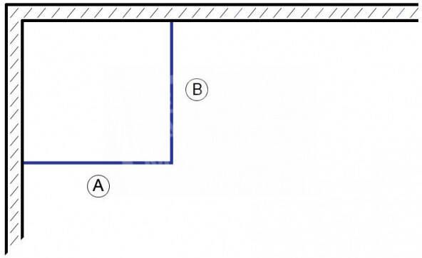 Schulz Kreuz (90x90x200 cm) Douchecabine Vierkant 1 Swingdeur 8 mm Nano Anti-Kalkbehandeling