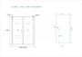 Schulz Teur Dubbele Pendeldeur (100x200 cm) Chroom 6 mm Dik Helder Glas - Thumbnail 2