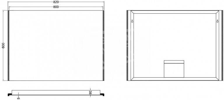 Schulz Tolio Duo-LED Spiegel 80x60 Condensvrij