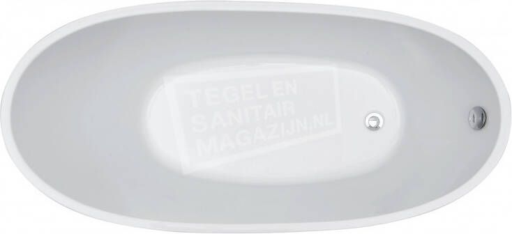 Schulz Trapide Vrijstaand Acryl Ligbad (170x77 cm) met Waste Wit