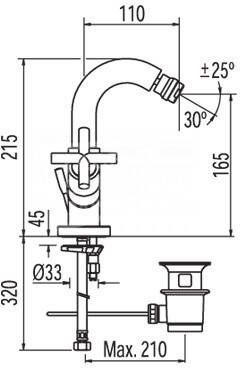 Tres Bimax Bidetkraan