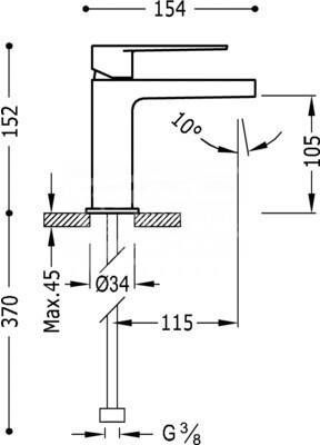 Tres Class wastafelkraan chroom 20510301