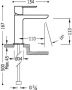 Tres Wastafelmengkraan Loft Colors 1-Hendel Uitloop Recht 11 3 cm Rond RVS - Thumbnail 2