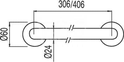 Tres Max Badgreep 40 6 cm Chroom