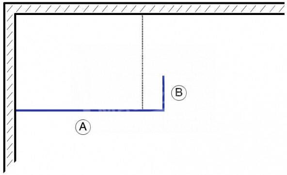 Wiesbaden Anlauf 100x30x200 cm inloopdouche 10 mm NANO ANTI-KALK