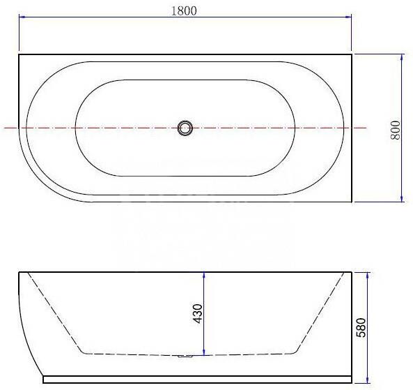 Wiesbaden Corner Acryl Hoekbad 180x80 met Waste Wit Rechts