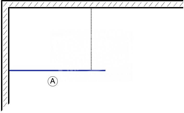 Wiesbaden Douchewand 80 cm met Muurprofiel 10 mm