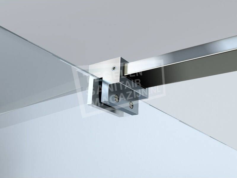 Wiesbaden Douchewand matglas 70 cm met Muurprofiel 10 mm