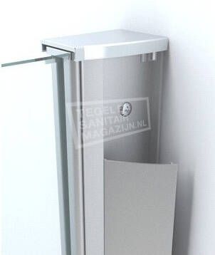 Wiesbaden Douchewand matglas 70 cm met Muurprofiel 10 mm