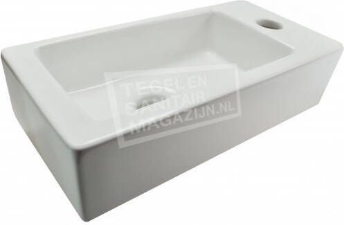 Wiesbaden Fonteinset Rechthoek (36x18cm) + Cadans Chroom Kraan Set03