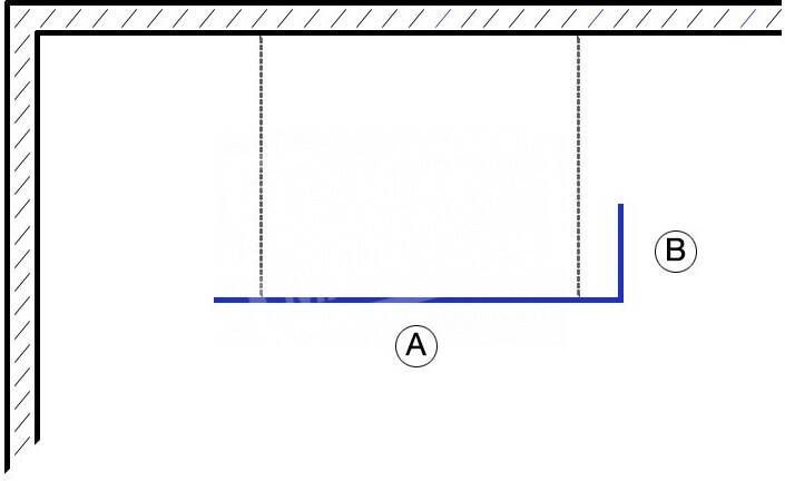 Wiesbaden Frei 120x30x200 cm inloopdouche 10 mm met zijwand (L R) 30x200 cm