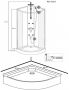 Wiesbaden Jupiter Complete Douchecabine 90x90x225 cm Aluminium Mat 5 mm Glas - Thumbnail 3