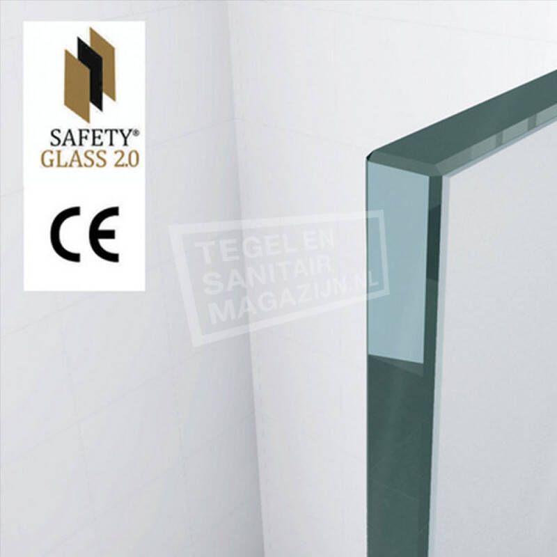 Wiesbaden Safety Glass Douchewand 10 mm NANO 100x200 cm