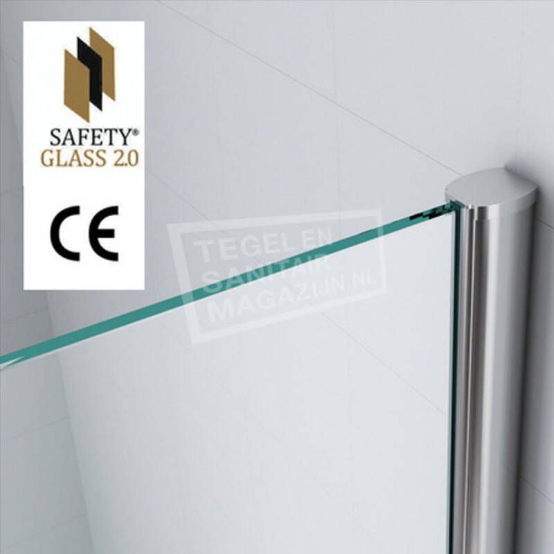 Wiesbaden Safety Glass Douchewand 10 mm NANO 80x200 cm