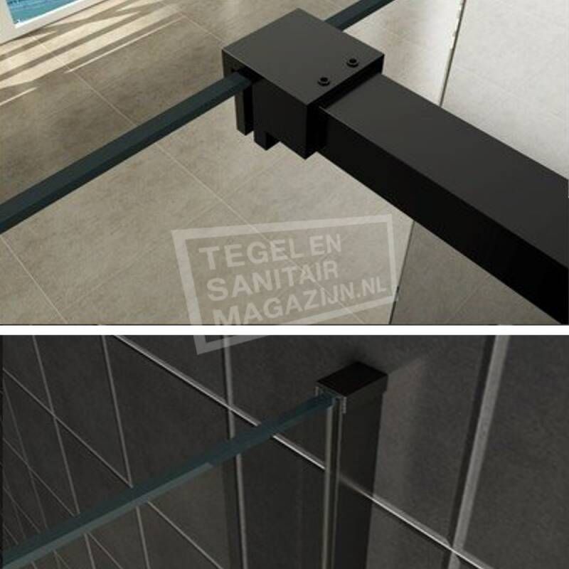 Wiesbaden Slim Douchewand Ged.Matglas 110x200 cm 8 mm Nano (excl. Profiel)
