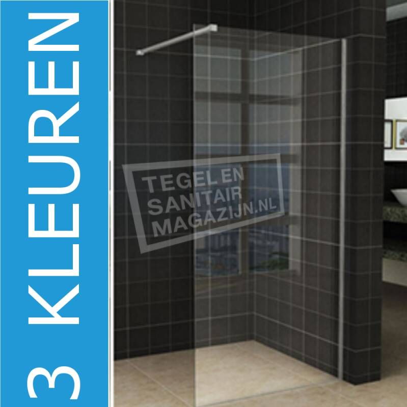 Wiesbaden Slim Douchewand Helder 100x200 cm 8 mm NANO