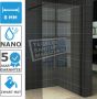 Wiesbaden Slim Douchewand Helder 100x200 cm NANO Mat zwart Profiel - Thumbnail 2