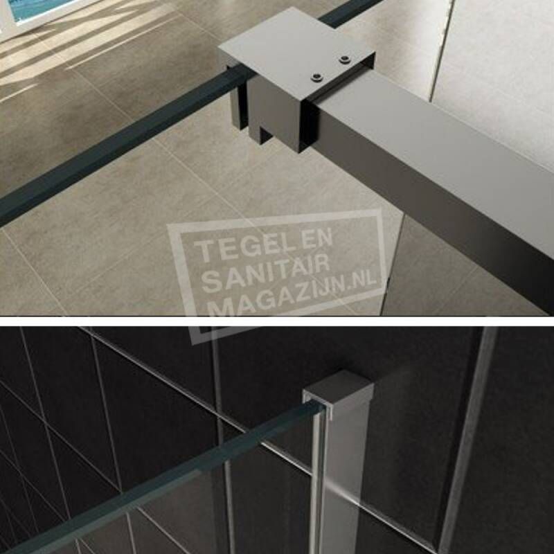 Wiesbaden Slim Douchewand Helder 90x200 cm 8 mm NANO