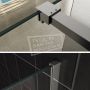 Wiesbaden Slim losse glaswand 160x200cm Helder glas 8mm met anti-kalk coatingzonder profiel en stabilisatiestang 20.3487 - Thumbnail 11
