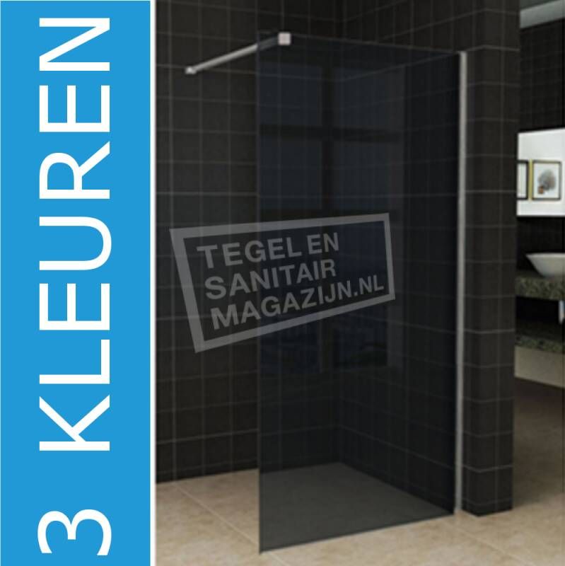 Wiesbaden Slim Douchewand Rookglas 110x200 cm 8 mm Nano (excl. Profiel)