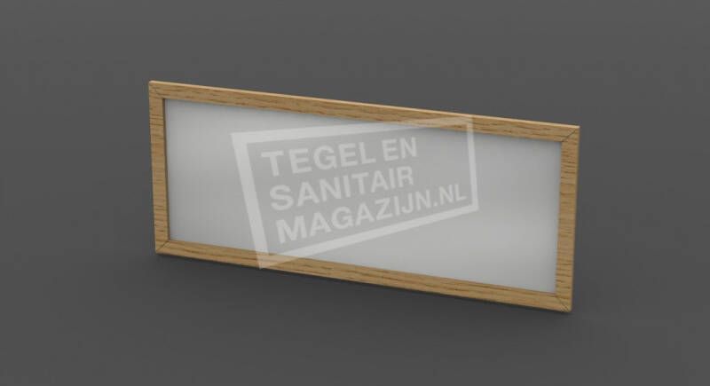 Forzalaqua Gela Spiegel 100x50x2cm met Lijst 4cm Havanna Massief Eiken