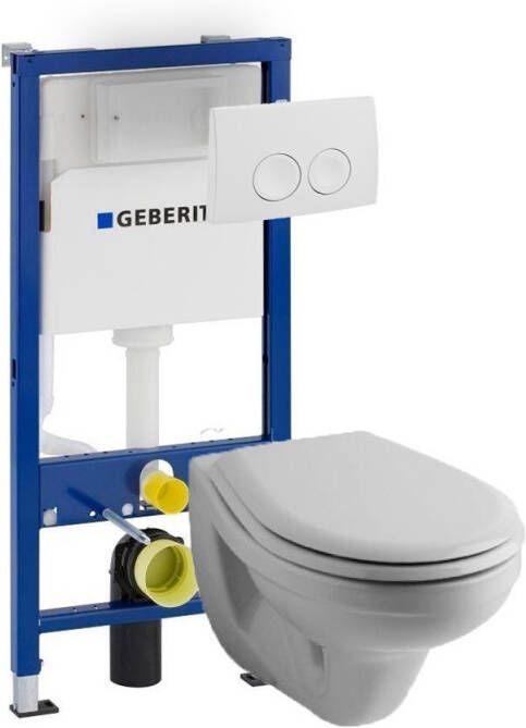 Geberit Primo rimless toiletset met UP100 en Delta21 bedieningspaneel