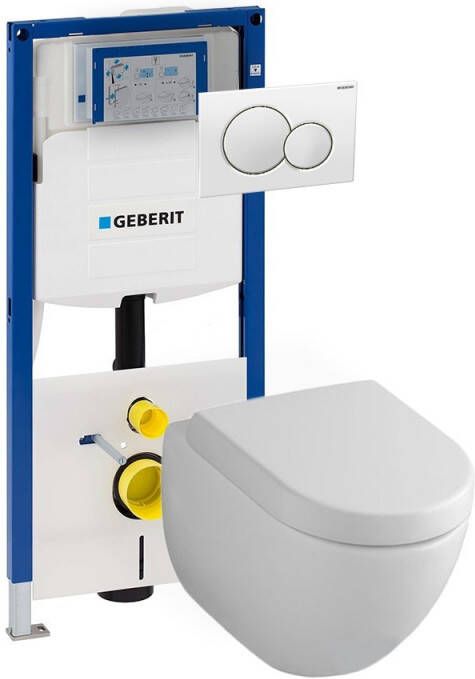 Geberit Villeroy & Boch Subway 2.0 toiletset met UP320 en Sigma01 bedieningspaneel