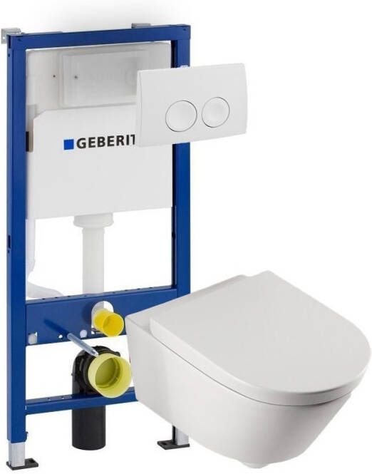 Geberit Wiesbaden Metro toiletset met UP100 en Delta21 bedieningspaneel