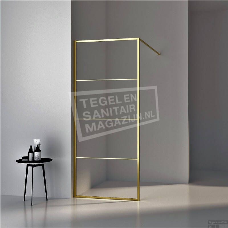 Gradara Triple F Full Framed Geborsteld Messing Goud(120x200 cm) met frame en 8 mm NANO