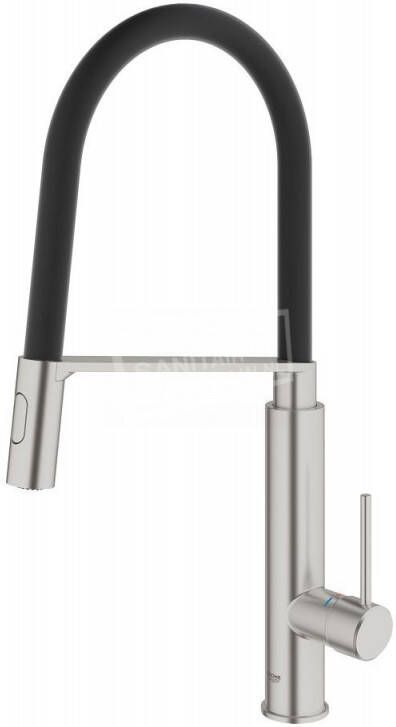 Grohe Concetto Keukenkraan uittrekbare uitloop 2 straalsoorten met profesionele handdouche supersteel geborsteld 31491dc0