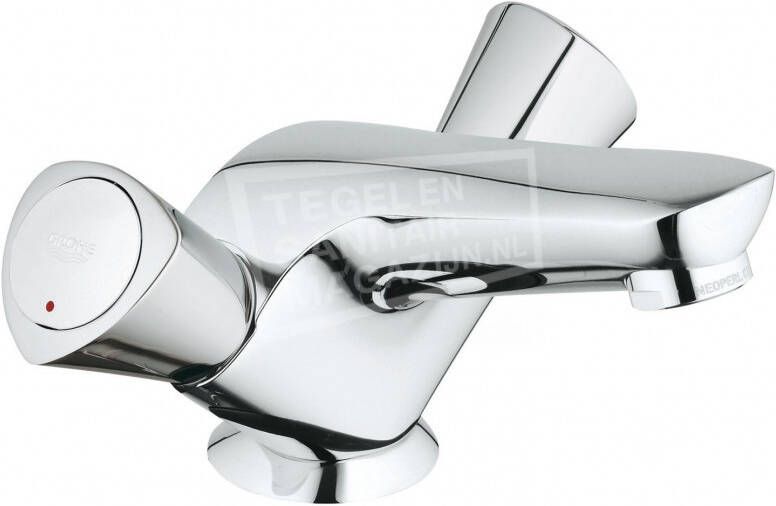 Grohe Costa S wastafelkraan met waste inclusief gegoten uitloop chroom 21255001 - Foto 2