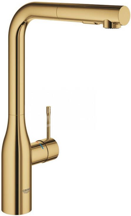 GROHE Essence New 1 gats keukenkraan m hoge uitloop m uittrekbare handdouche 360° draaibaar cool sunrise