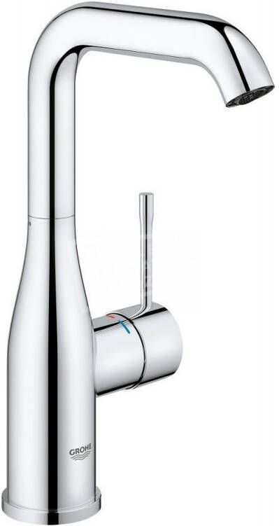GROHE Essence New Wastafelmengkraan L size PO waste eengreeps 1 gats 244mm hoogte glad 127mm uitloop draaibaar chroom